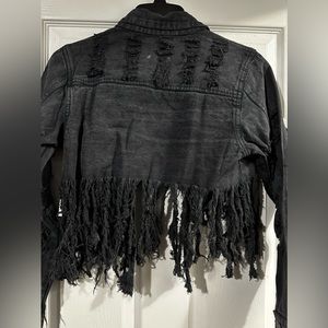 Black half jean jacket!